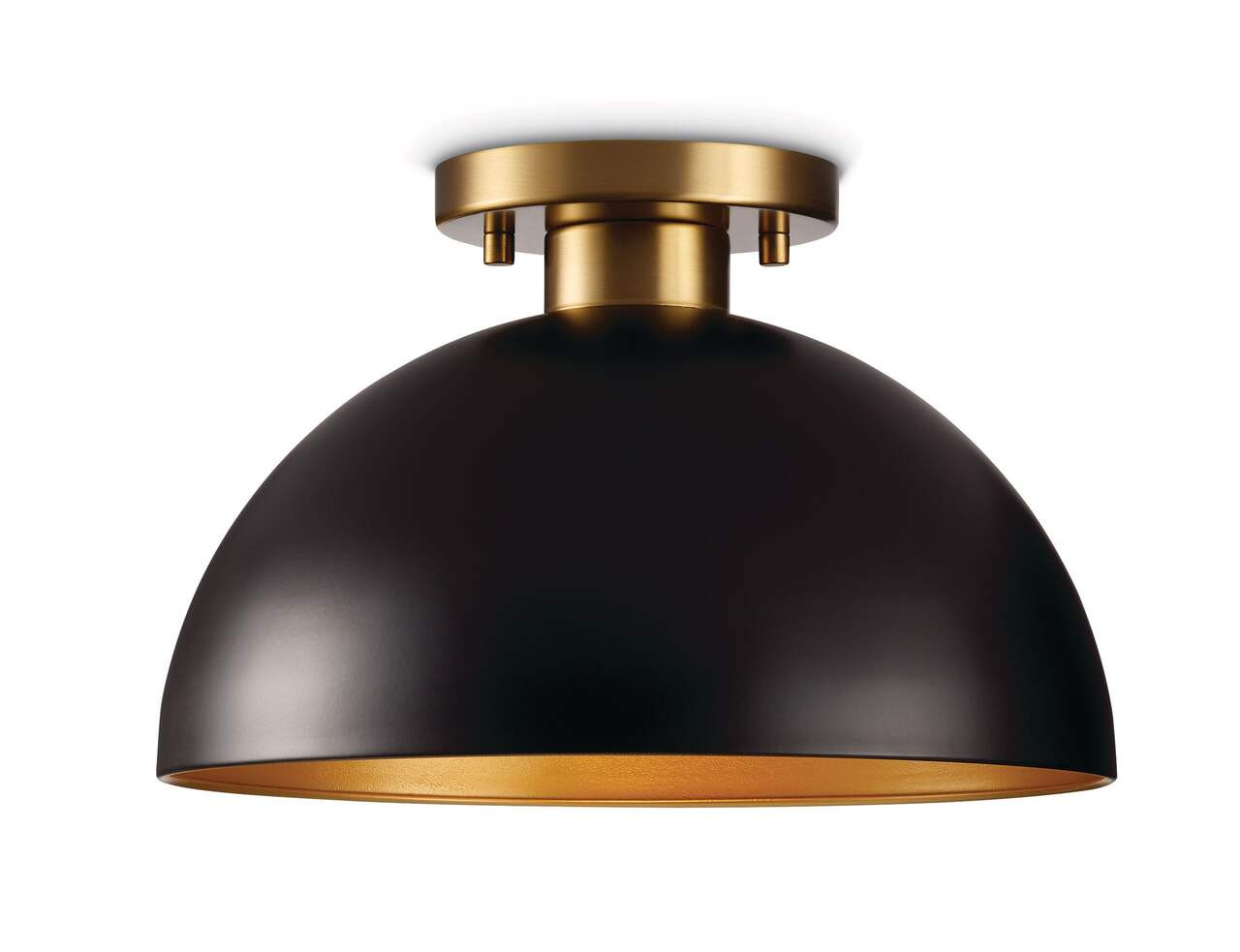 CANVAS Immel 1-Light Semi-Flush Mount Ceiling Light, Black#152-2651-6 | Canadian Tire