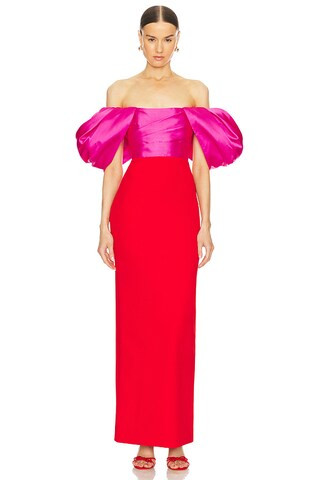 SOLACE London Sian Maxi Dress in Pink & Red from Revolve.com | Revolve Clothing (Global)