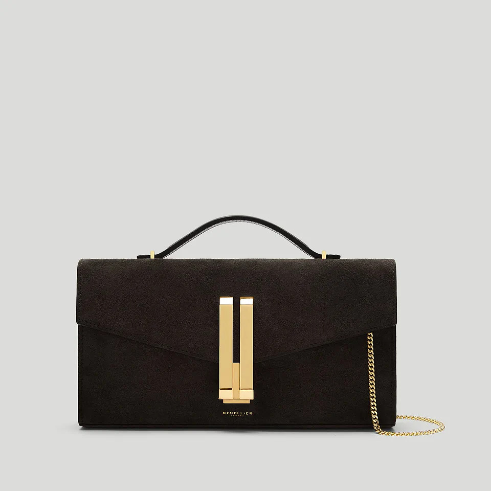 The Vancouver Clutch | Dark Chocolate Suede | DeMellier | DeMellier