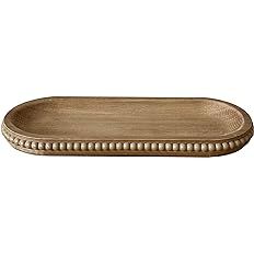 Wooden Farmhouse Decorative Tray, 12in Rustic Beaded Tray for Living Room Decor, Kitchen Table D... | Amazon (US)