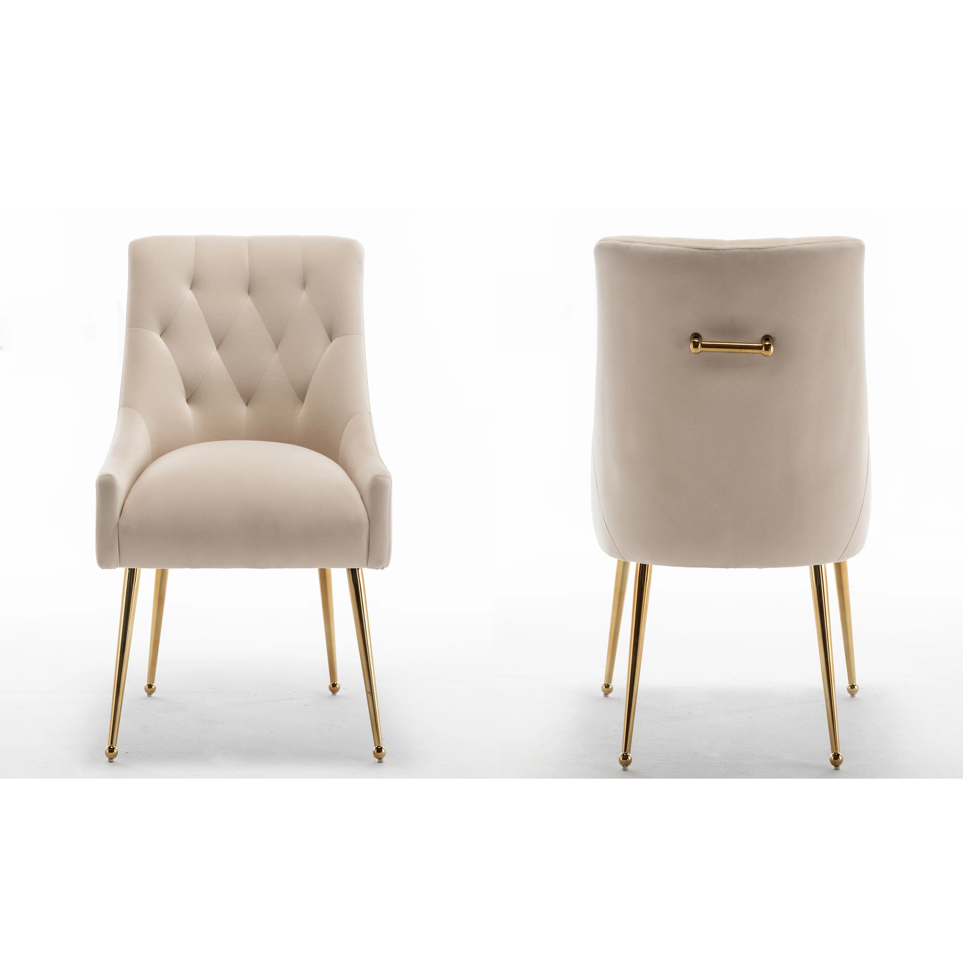 Baudel 19.6'' H Tufted Velvet Upholstered Side Chair (Set of 2) | Wayfair North America