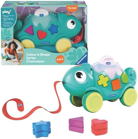 Ravensburger Play+ Colour & Shape Sorter – Chameleon | 3-in-1 Shape Sorting & Pull-Along Toy | ... | Amazon (US)