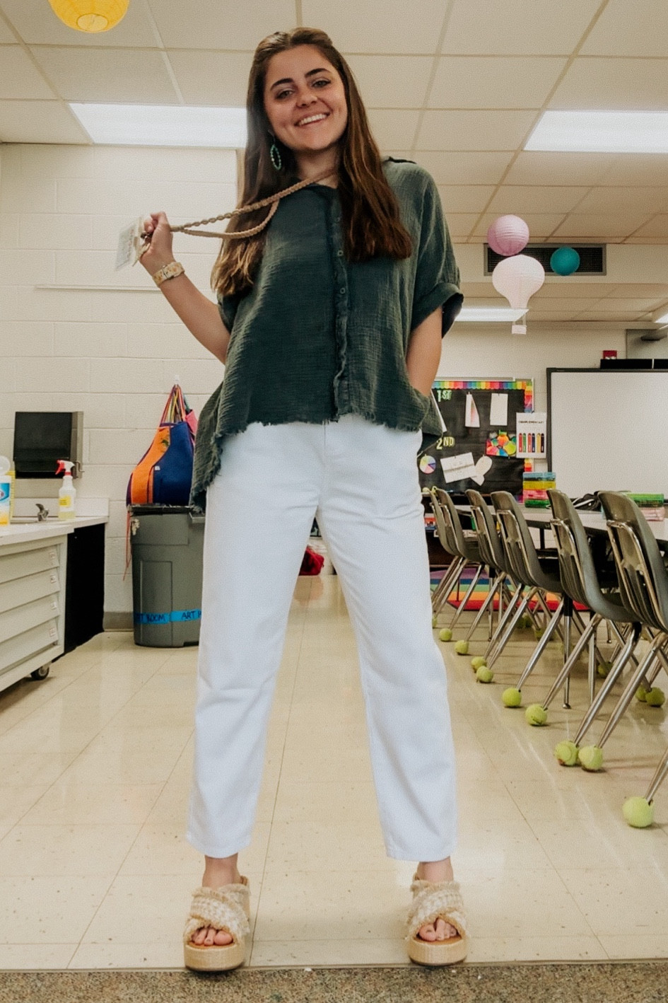 Teacher fit on a budget ✨
Pants are Medium 
Shoes are TTS 
Shirt was a boutique find


#LTKworkwear #LTKfindsunder100 #LTKfindsunder50