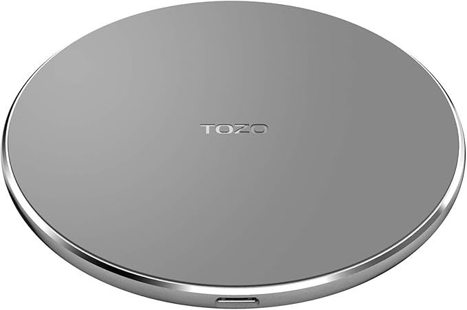 TOZO W1 Wireless Charger Ultra Thin Aviation Aluminum CNC Unibody Fast Charging Pad Gray (NO AC A... | Amazon (US)