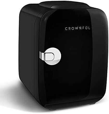 CROWNFUL Mini Fridge, 4 Liter/6 Can Portable Cooler and Warmer Personal Refrigerator for Skin Car... | Amazon (US)