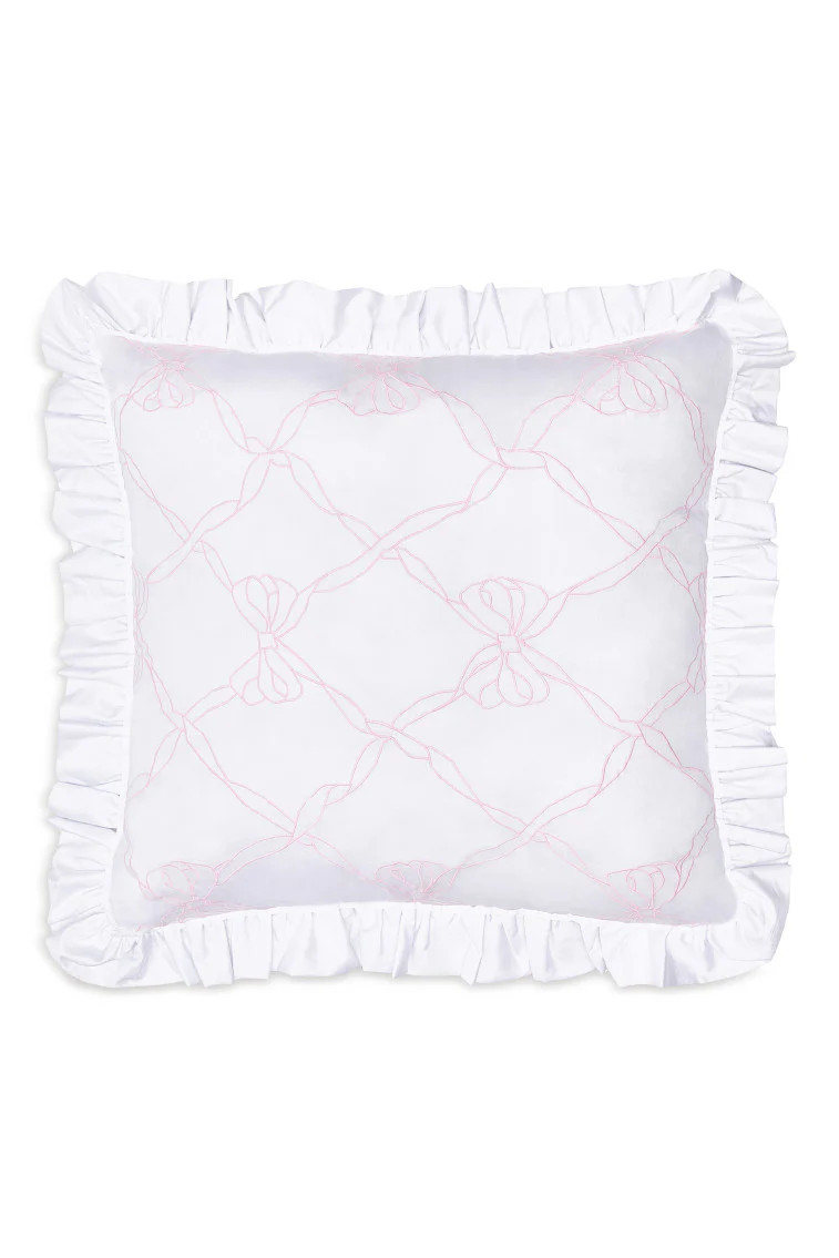 Embroidered Ruffle Euro Pillow | LoveShackFancy
