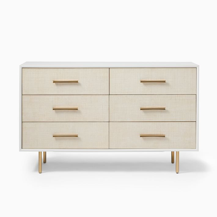 Margot Raffia 6-Drawer Dresser (56") | West Elm (US)