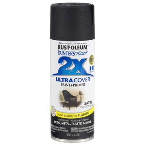Rust-Oleum 249844 Painter's Touch 2X Ultra Cover, 12 Oz, Satin Canyon Black, 12 Ounce | Amazon (US)