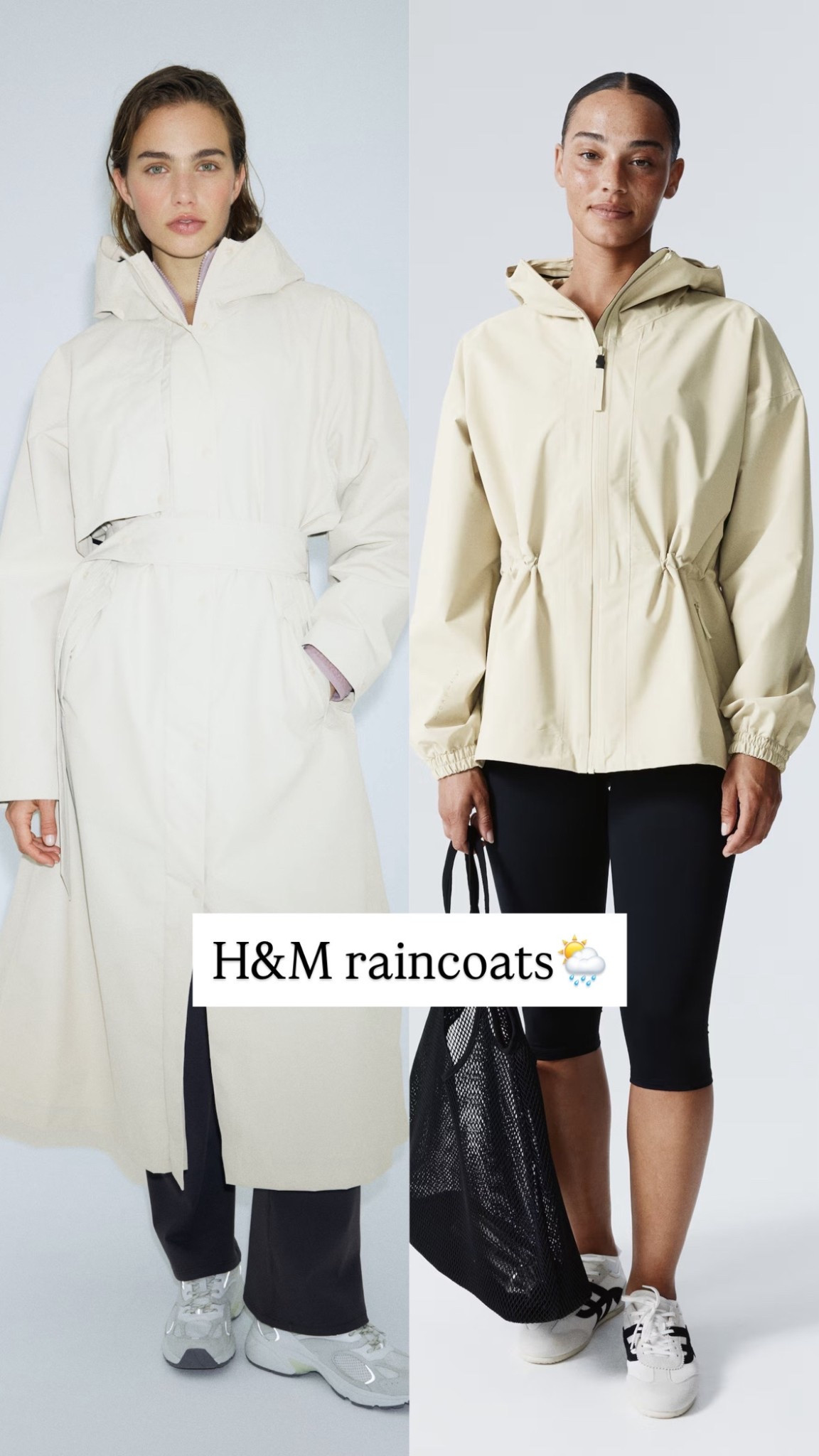 H&M raincoats🌦️

Tags: cream cinched jacket, belted rain coat, spring coat, mom school drop off outfit 

#LTKspring #LTKeurope #LTKuk