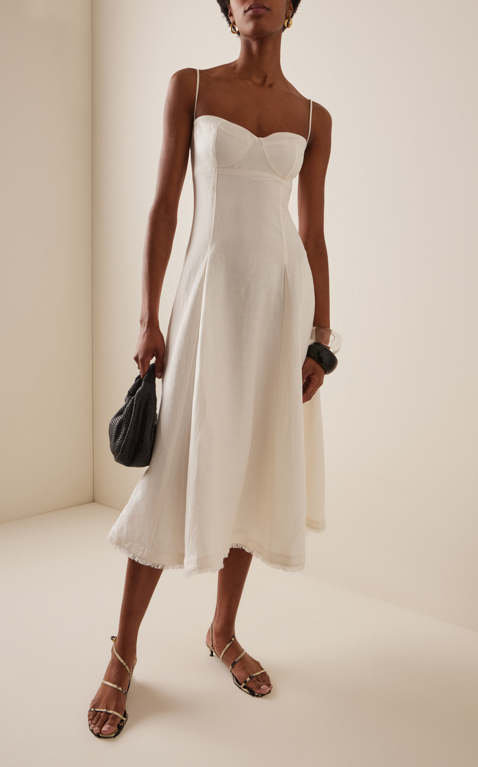 Analise Linen-Blend Bustier Midi Dress | Moda Operandi (Global)