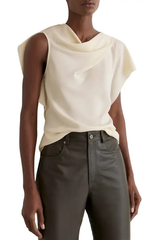 Reiss Natalie Asymmetric T-Shirt in Ivory at Nordstrom, Size 6 Us | Nordstrom