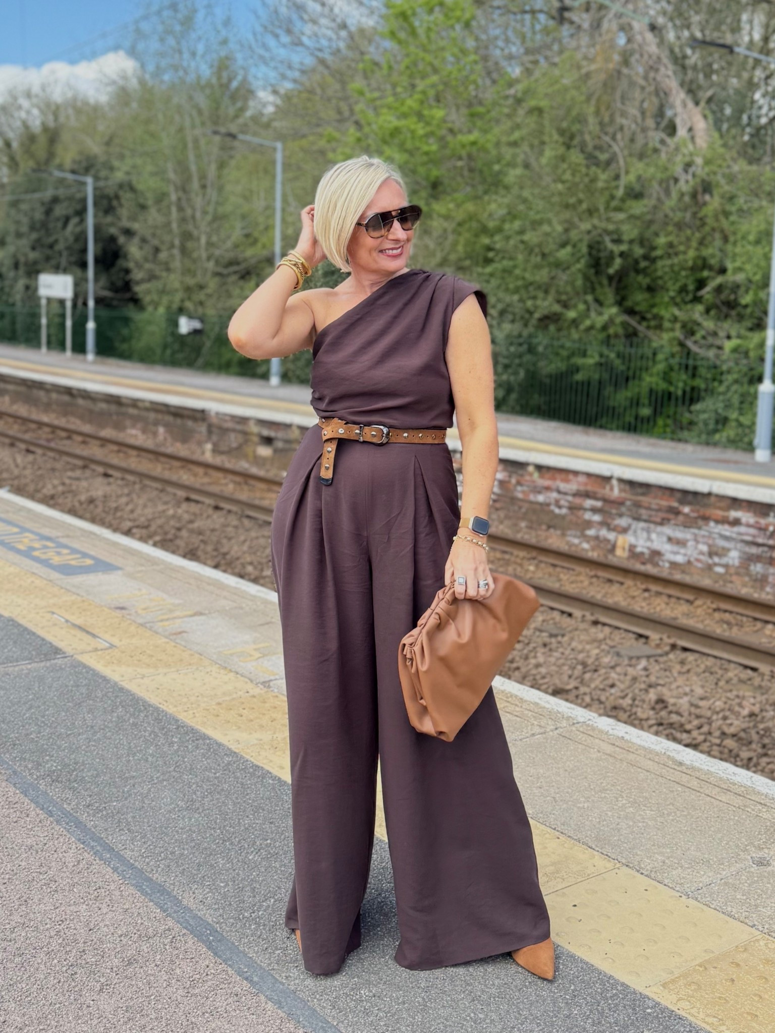 One-shoulder jumpsuit 
I wear size 12


#LTKuk #LTKstyletip #LTKover50style