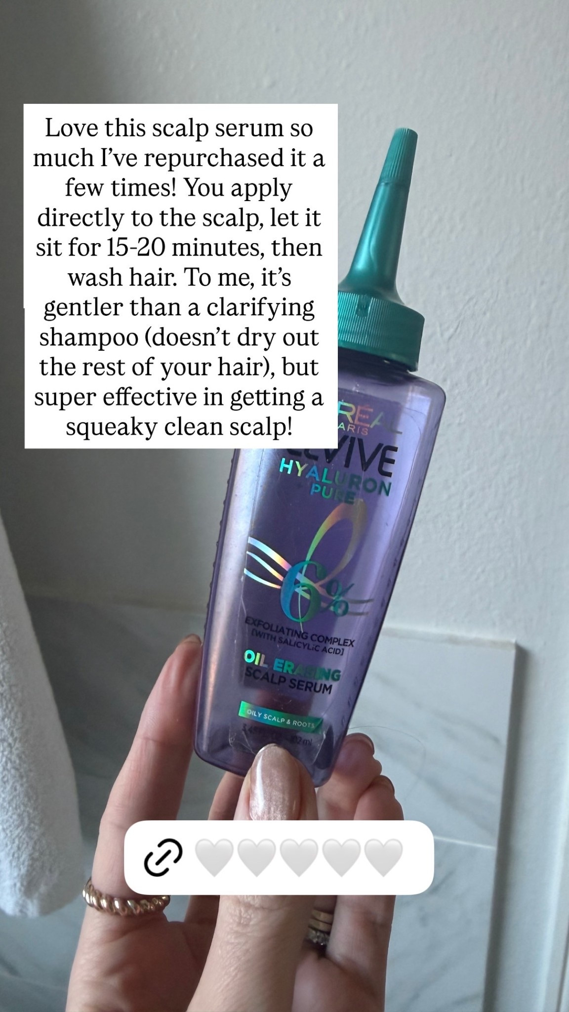 Love this scalp serum so much I’ve repurchased it a few times! You apply directly to the scalp, let it sit for 15-20 minutes, then wash hair. To me, it’s gentler than a clarifying shampoo (doesn’t dry out the rest of your hair), but super effective in getting a squeaky clean scalp!

#LTKOver40 #LTKBeauty