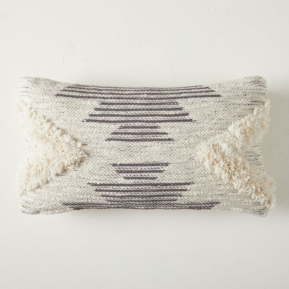 Meeting Shape Fringe Lumbar Pillow Cover | West Elm (US)