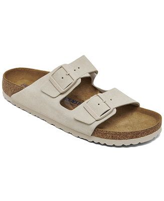 Birkenstock Women's Arizona Soft Footbed Suede Leather Sandals from Finish Line - Macy's | Macy's