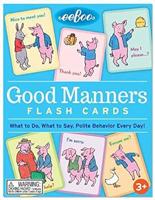 eeBoo Good Manners Flash Cards for Kids | Amazon (US)