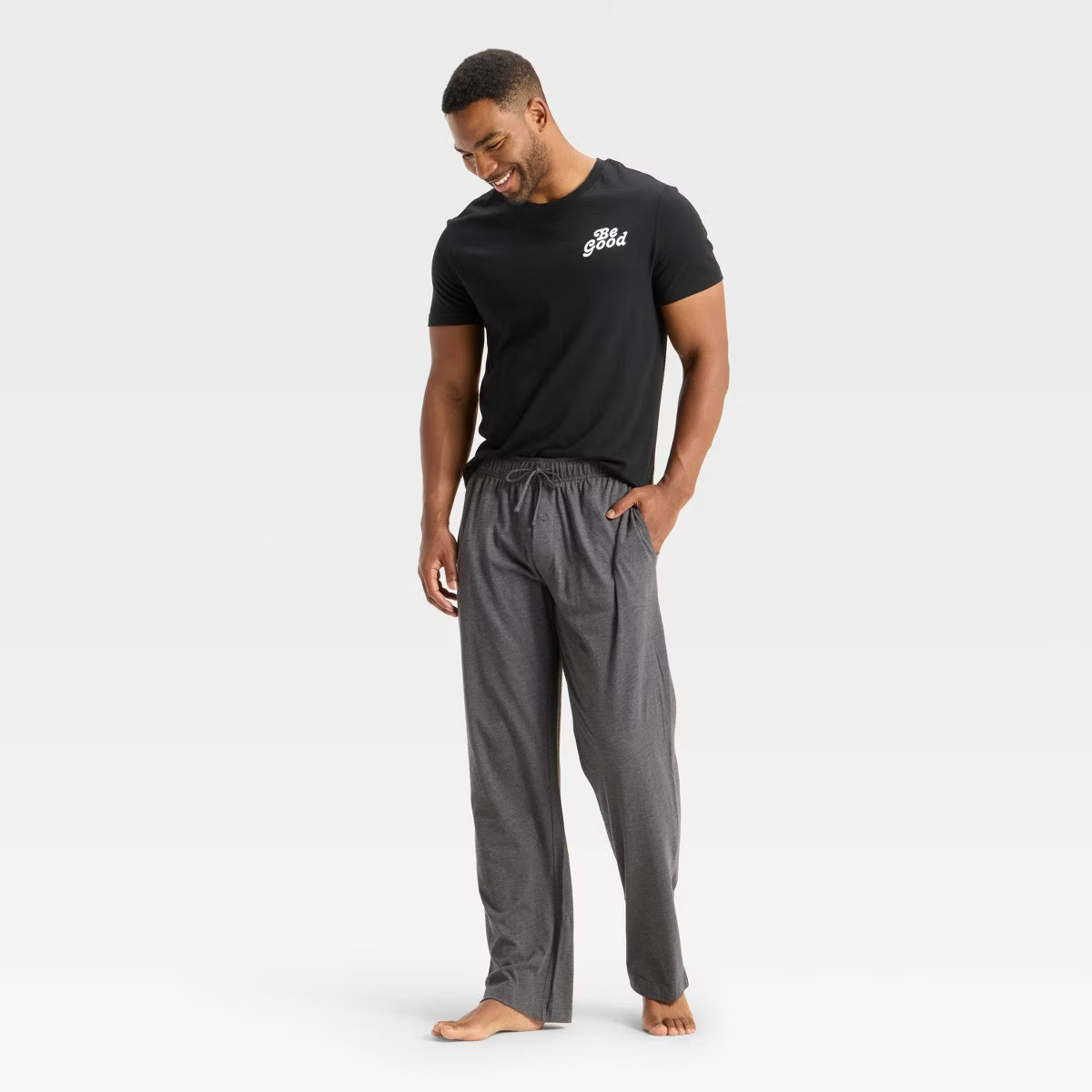 Men's Be Good Short Sleeve Pajama Set - Goodfellow & Co™ Black | Target