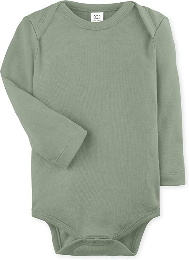 Colored Organics Unisex Baby Organic Cotton Bodysuit - Long Sleeve Infant One Piece | Amazon (US)