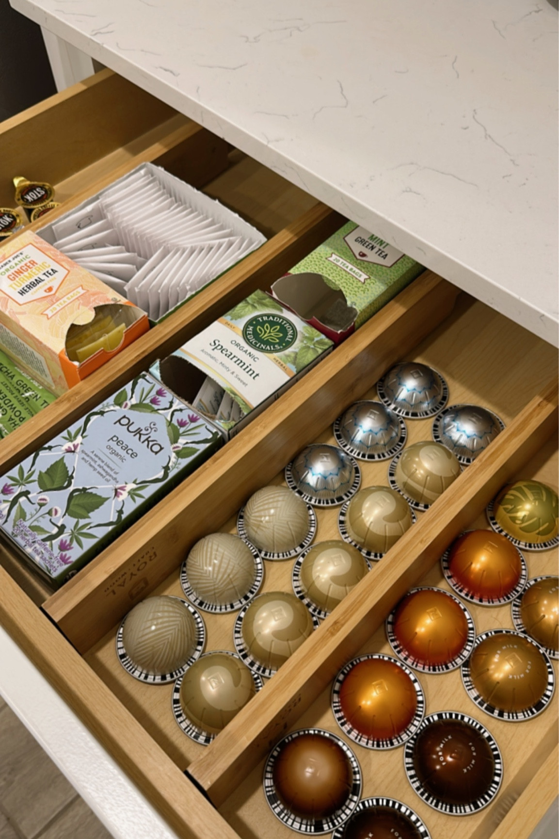 One of my favorite amazon home finds and prerequisites for our home 🤍 always dreamed of having a coffee and tea drawer. 

home / organization / coffee / tea / bar / kitchen

#LTKGiftGuide #LTKhome #LTKxPrime