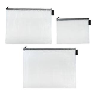 Mixed Gray Mesh Zipper Pouches by Simply Tidy® 3ct. | Michaels® | Michaels Stores