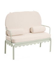 40in Outdoor Scalloped Frame Settee With Cushions | Furniture & Lighting | Marshalls | Marshalls