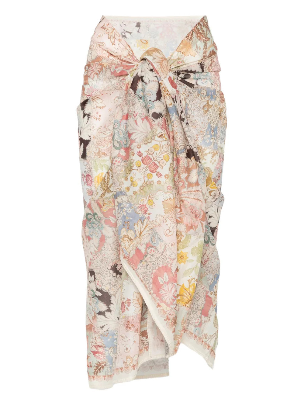 ZIMMERMANN print cotton pareo - Neutrals | Farfetch Global
