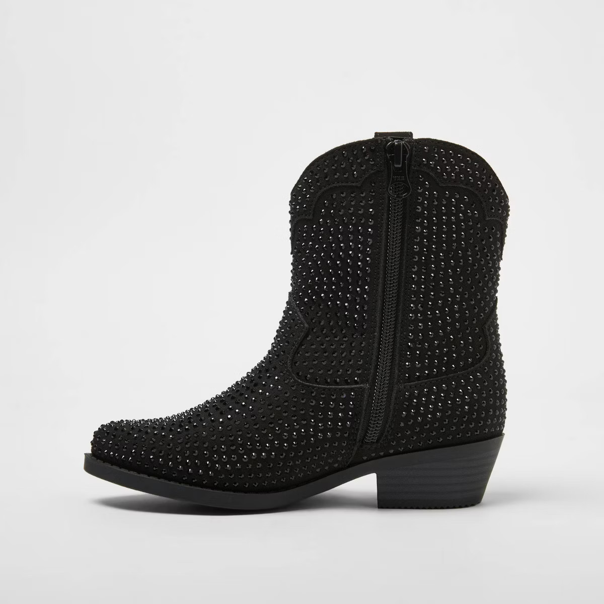 Girls' Bjorn Glitter Western Ankle Boots - art class\u2122 Black 4 | Target