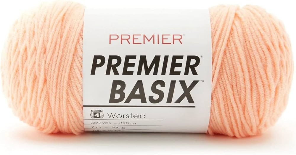 Premier Yarns Basix, Solid Worsted Yarn, Made of Acrylic, Ideal Yarn for Crocheting and Knitting,... | Amazon (US)