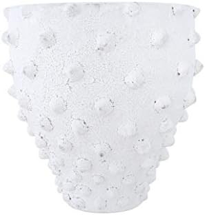 Creative Co-Op Round Terra-Cotta Crock with Pointed Polka Dots and Distressed Volcano Glaze, Whit... | Amazon (US)