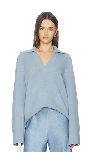 Oversized Wool Cash Polo in Pacific | Revolve Clothing (Global)