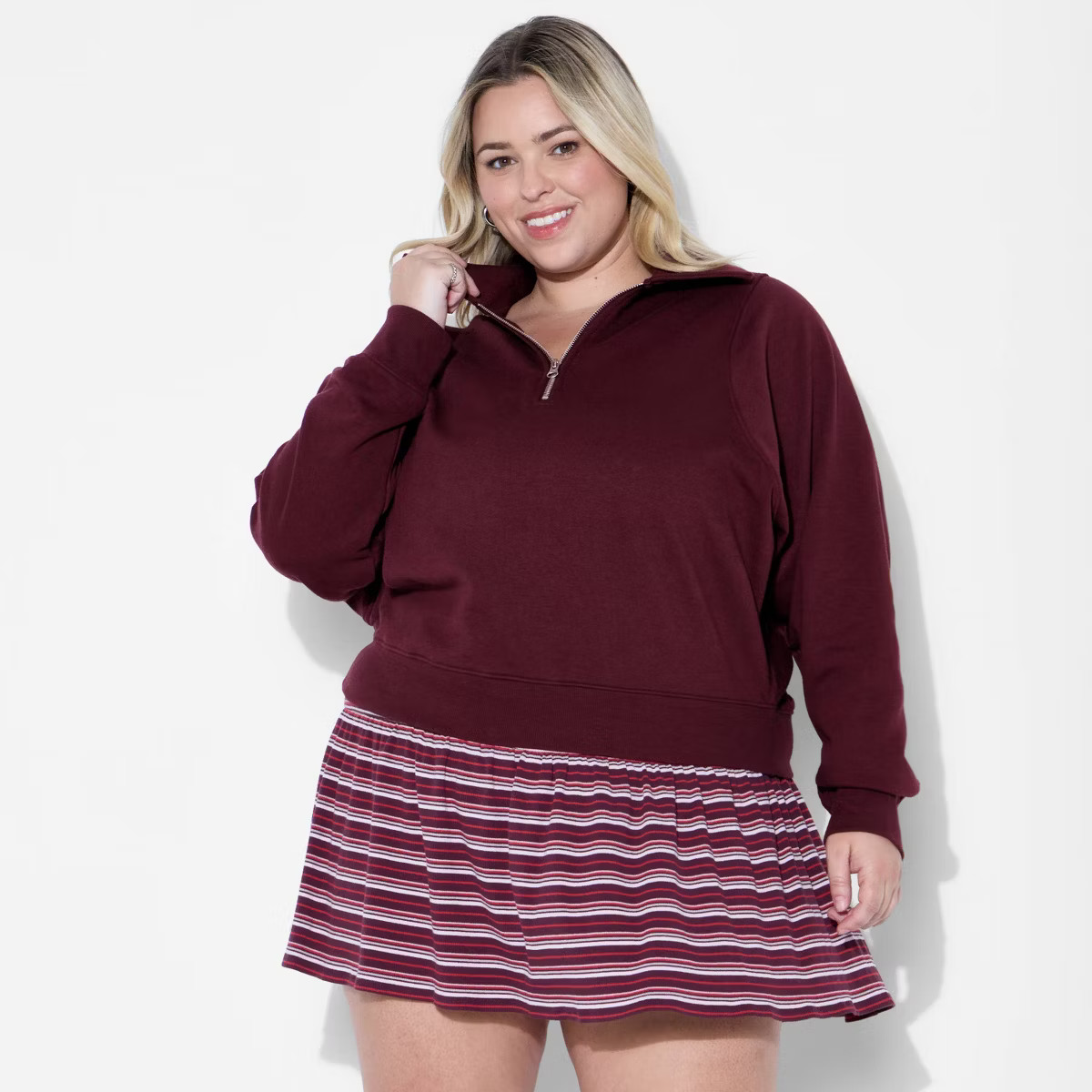 Women's Polo Collar Pullover Sweatshirt - Wild Fable™ | Target