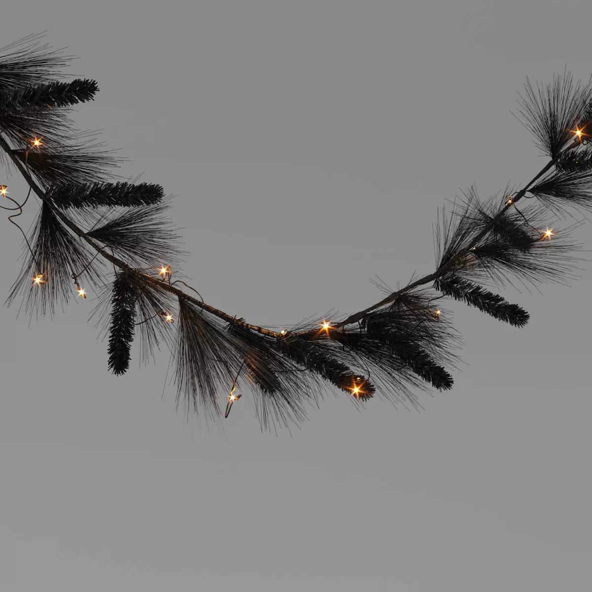 25 Light LED Black Faux Needles Garland Halloween String Lights - Hyde & EEK! Boutique™ | Target