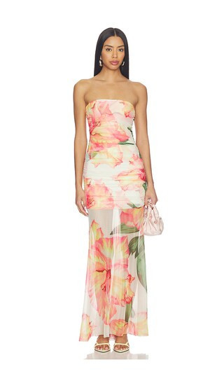Amanda Uprichard Leo Maxi Dress in Pink. - size M | Revolve Clothing (Global)