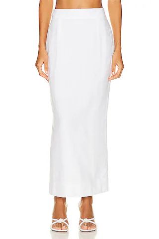 Posse Emma Pencil Skirt in Ivory | FWRD | FWRD 