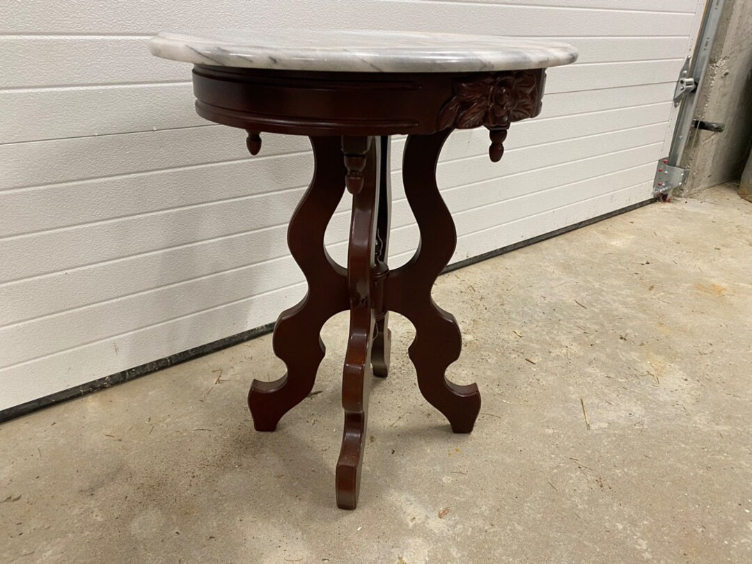 Marble Top Custom Victorian Style End Table - Etsy | Etsy (US)