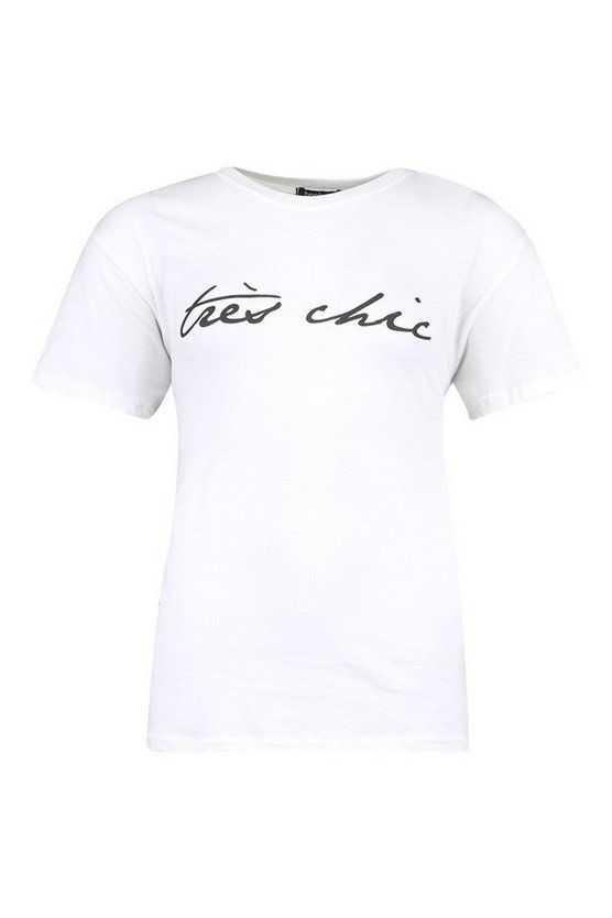 Petite Tres Chic Graphic T-Shirt | Boohoo.com (US & CA)