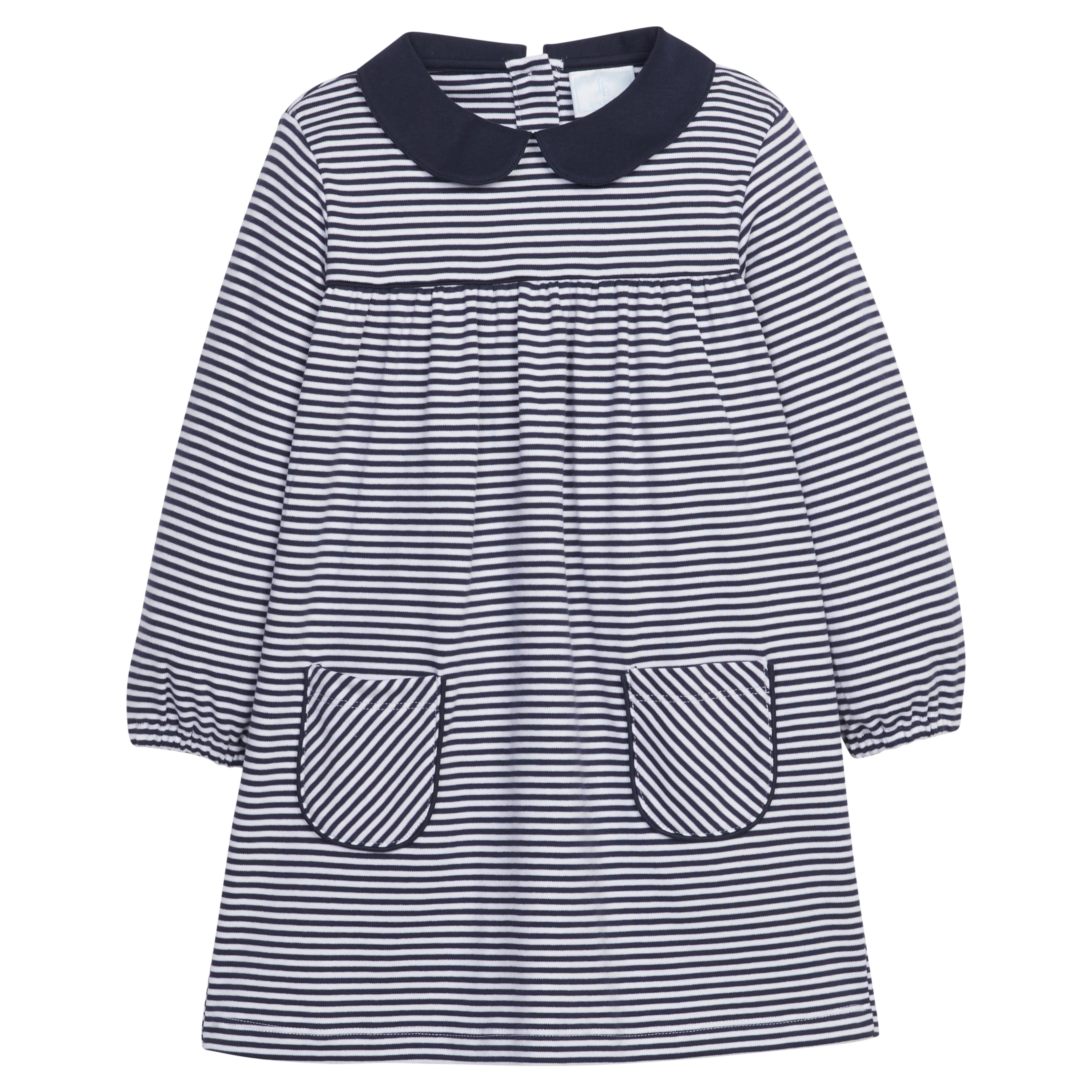 Little English Evelyn Dress - Navy Stripe | JoJo Mommy