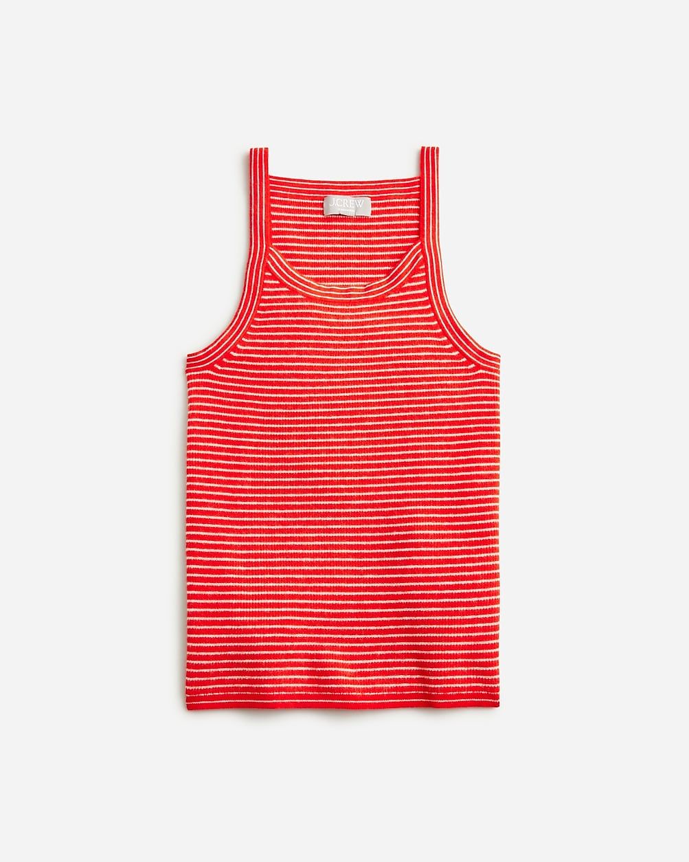 Featherweight cashmere ribbed tank top in stripe | J.Crew US
