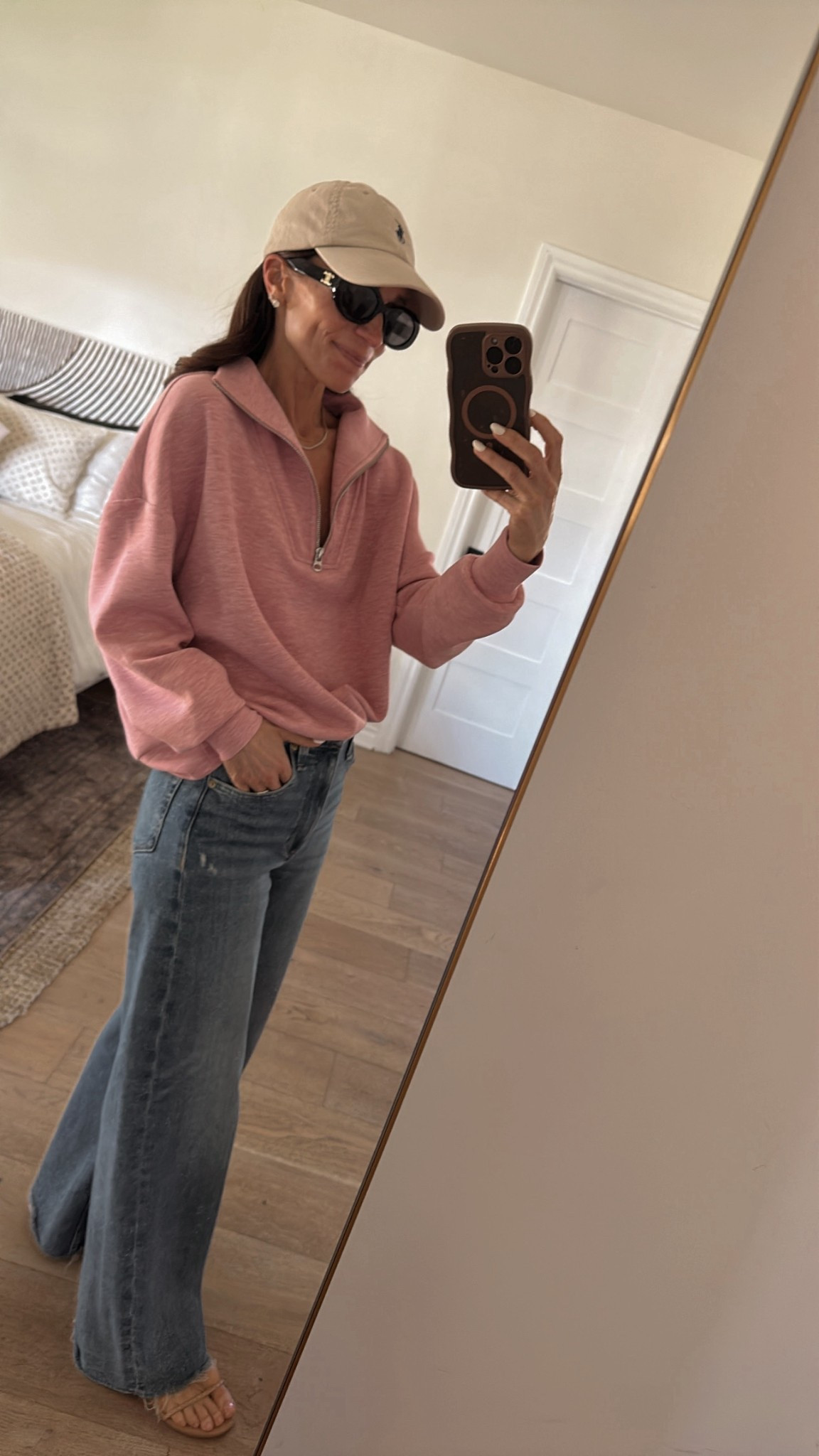 Yesterday’s outfit 
Super simple cap, pullover, and jeans. 

#LTKPetite