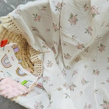 insular Cotton Muslin Baby Blanket with Tassel, Boho Bohemian Muslin Swaddle Blanket Baby Receivi... | Amazon (US)