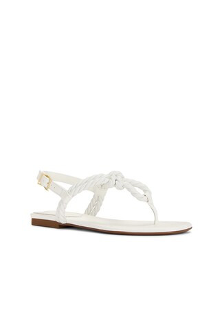 Schutz Sage Flat Sandal in White from Revolve.com | Revolve Clothing (Global)