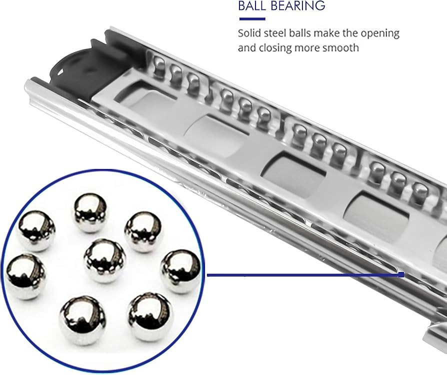 6 Pairs of 16 Inch Hardware 3-Section Full Extension Ball Bearing Side Mount Drawer Slides,100 LB... | Amazon (US)