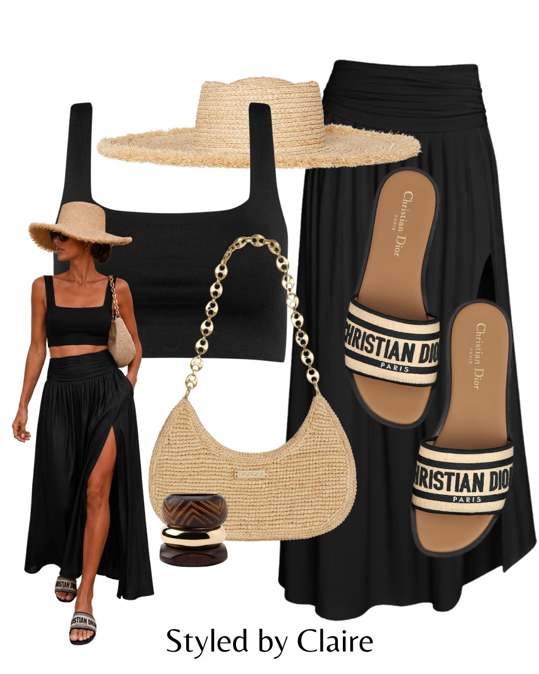 BLACK & RAFFIA🖤

#LTKsummer #LTKstyletip #LTKbag