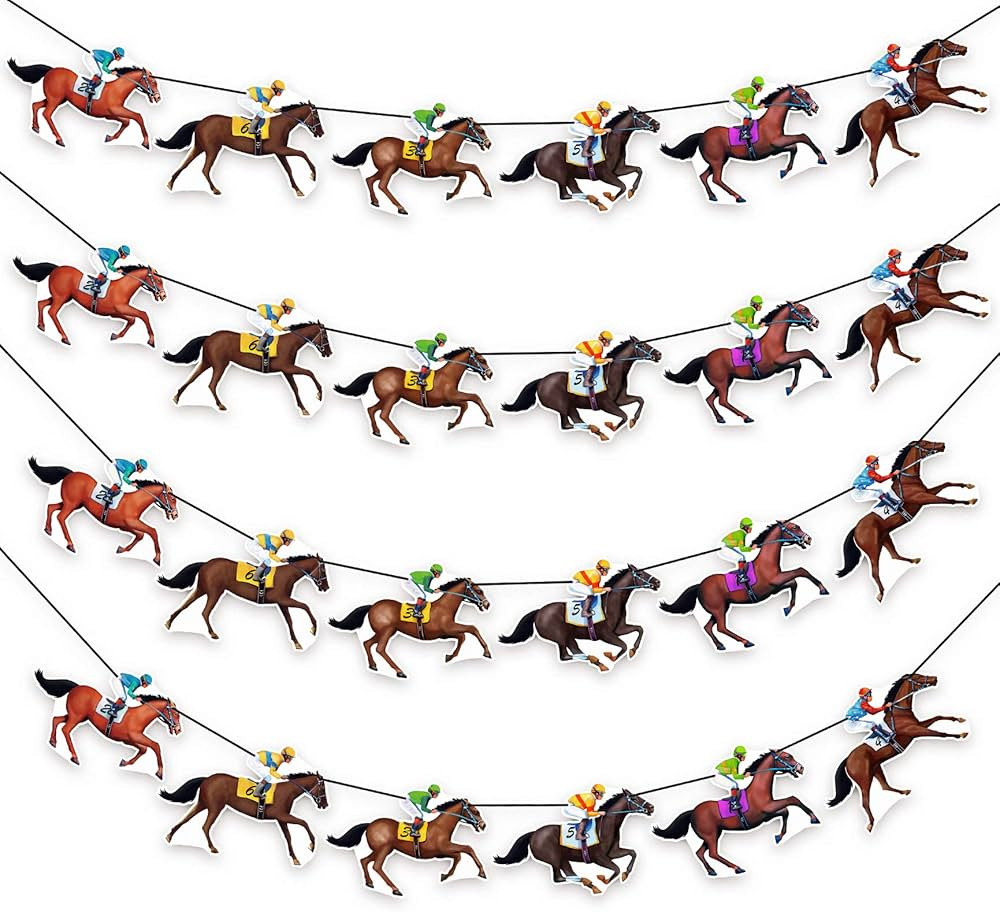 Kentucky Party Derby Day Banners Party Supplies Horse Racing Streamers Decorations（4PCS） | Amazon (US)