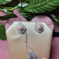 Pink Pearl Earrings | Etsy (US)