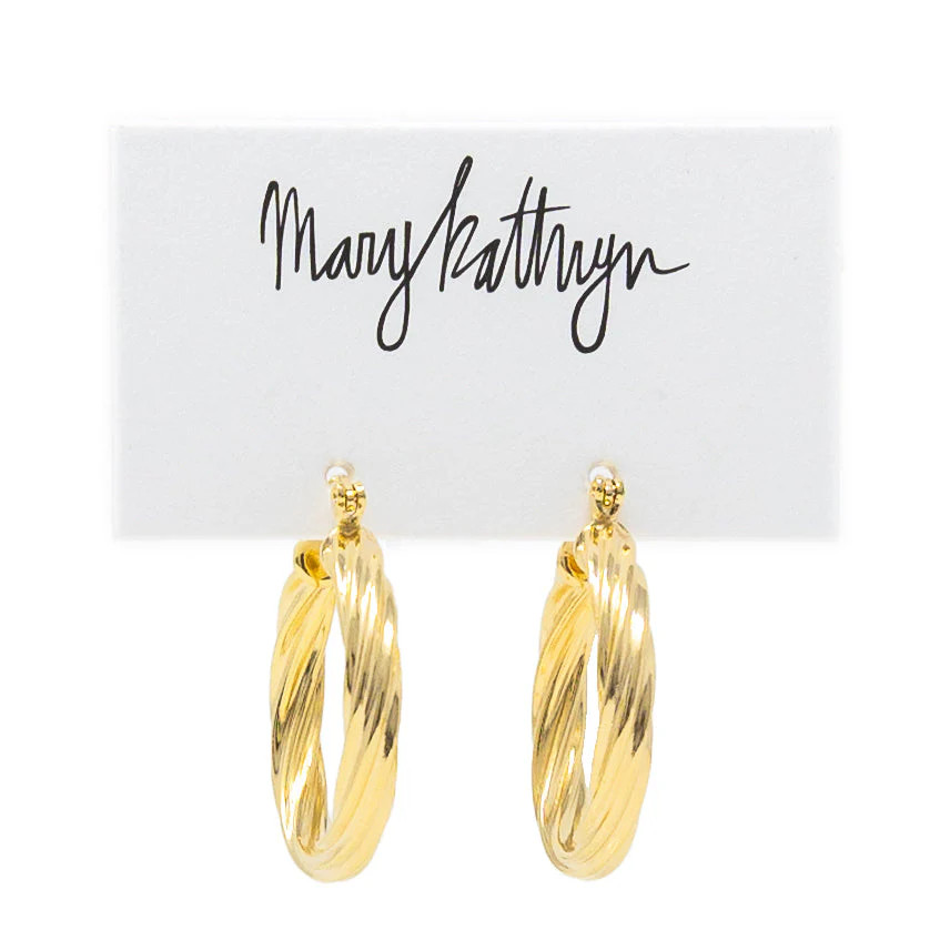 Gold Twisted Hoops | BuddyLove