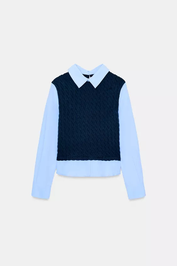 CONTRAST POPLIN SHIRT | Zara US