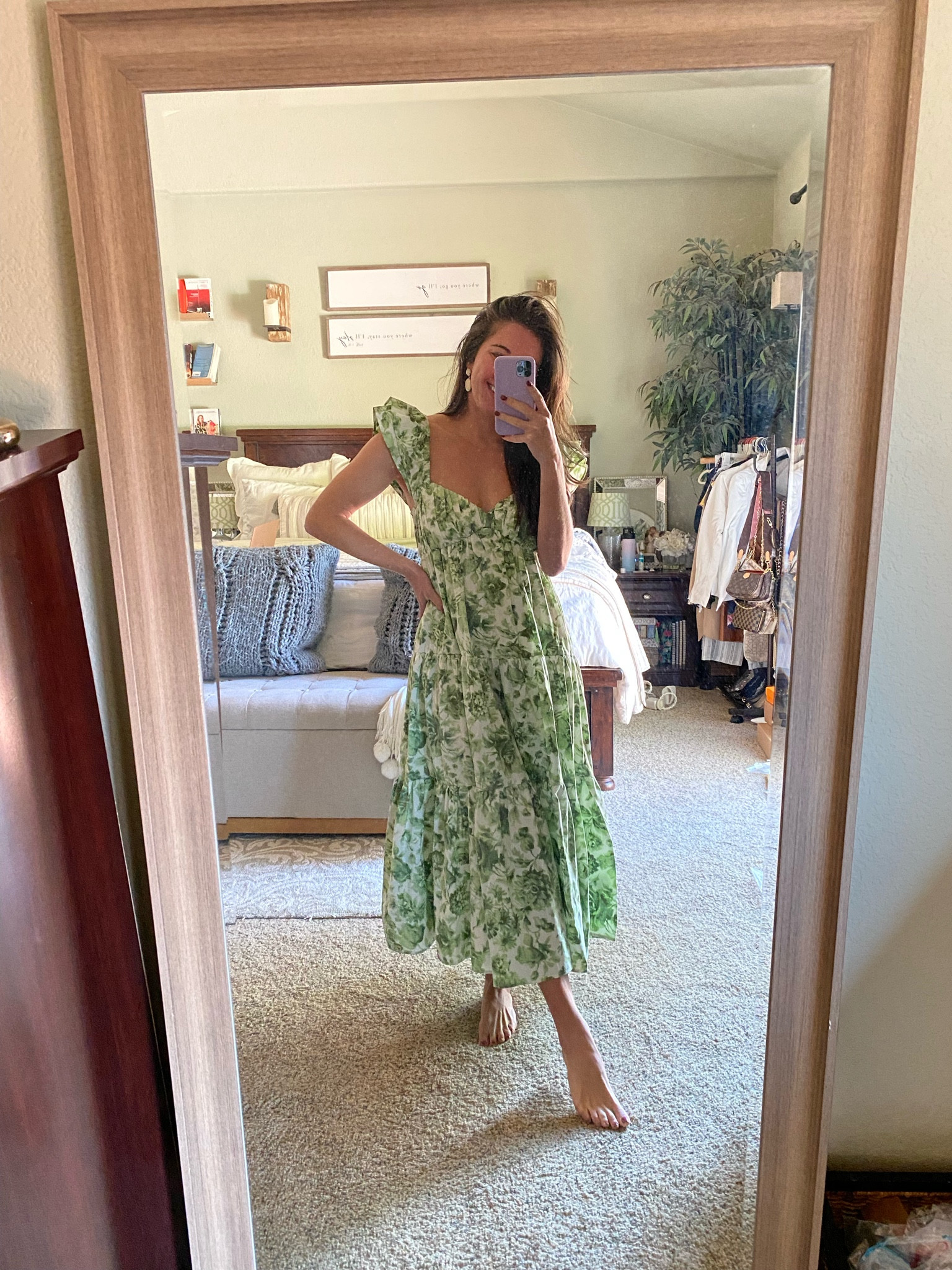 Floral midaxi dress for wedding errands date cute dress for transition season on clearance 

#LTKwedding #LTKunder50 #LTKsalealert