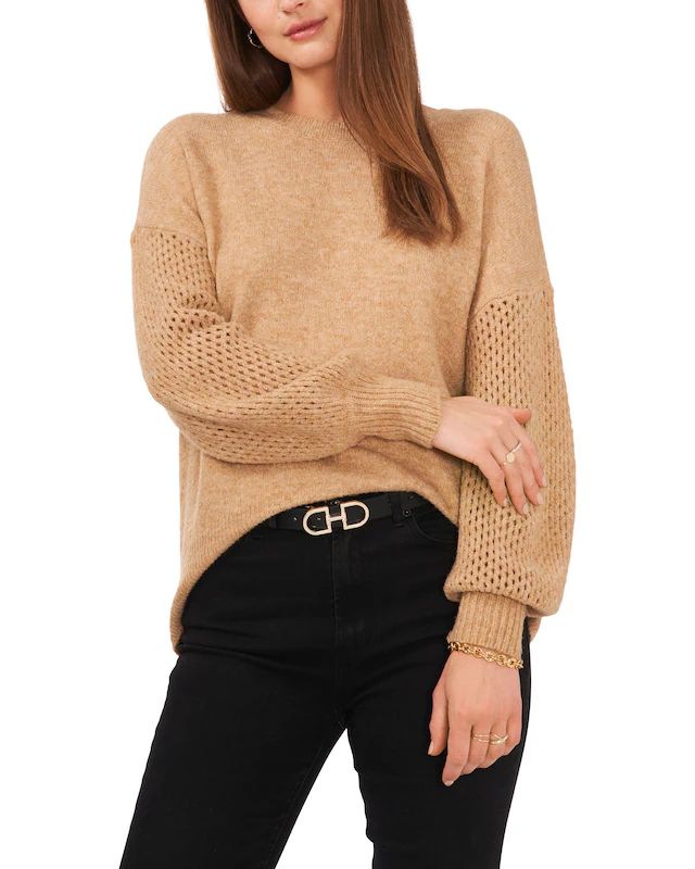 Vince Camuto Openstitch-sleeve Sweater | Vince Camuto