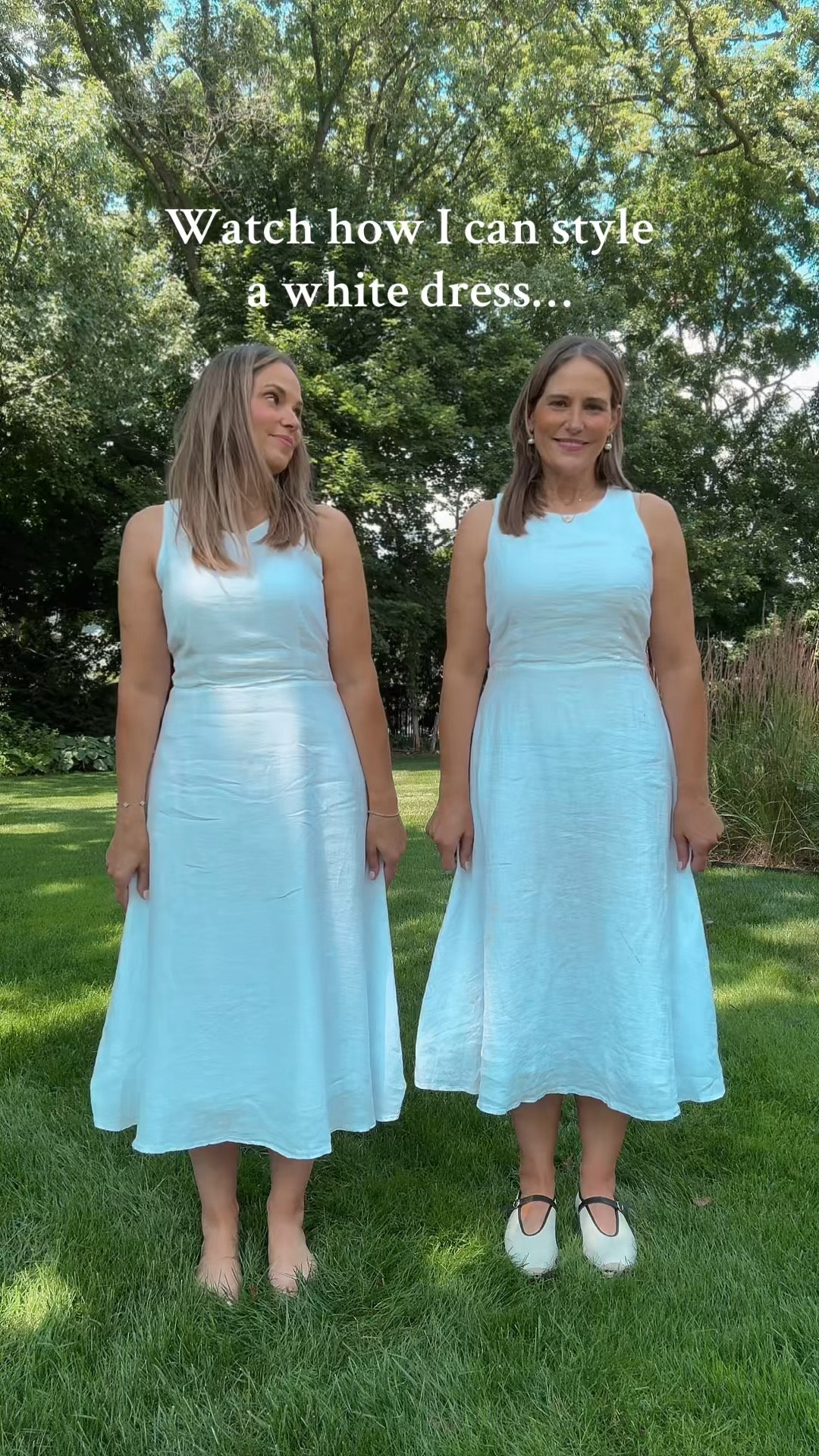 All the ways you can style a white, linen dress! And this one is on sale! Accessories make all the difference! What is your favorite? Wearing size 8 in dress!

To shop click link in bio to LTK or Amazon storefront! On Amazon it will be in the July List!

Everything is linked on our profile in the @shop.Itk app.

Direct url to our LTK >> https://www.shopltk.com/explore/Tandttwintalk

Direct url to our Amazon Storefront >> 
https://www.amazon.com/shop/tandttwintalk

Don’t forget to follow us @tandttwintalk 👯‍♀️

#over50style #over40style #over30style #over60style #midsizestyle #preppystyle #classicstyle #fashionfinds #liketkit 

#LTKOver40 #LTKStyleTip #LTKMidsize